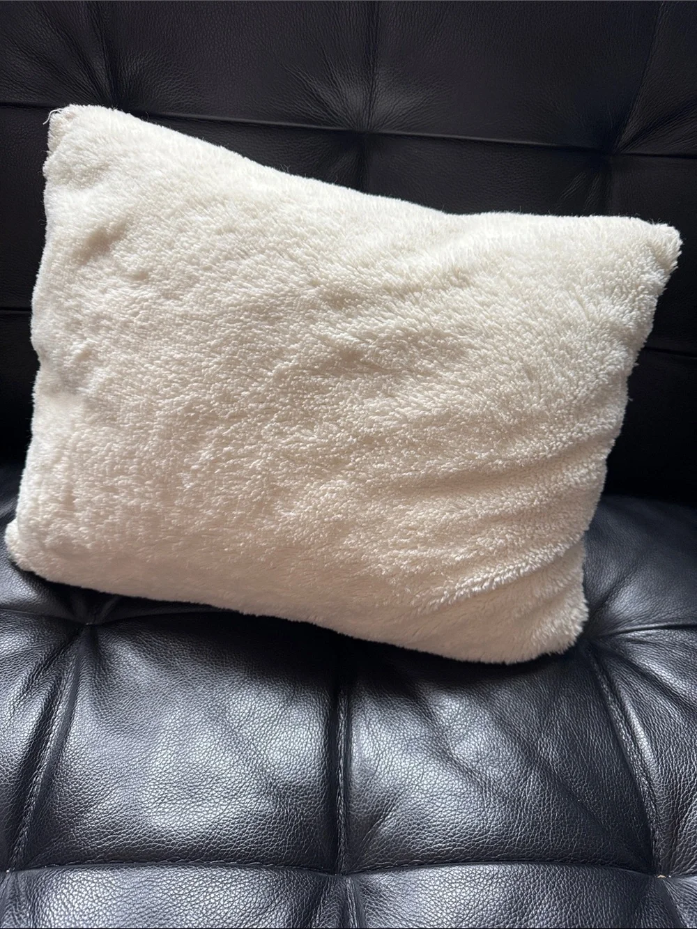 Small Plush Pier 1 Cream Throw Pillow